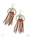 Paparazzi Texan Tapestry - Gold Earring