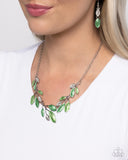 Paparazzi Lyrical Leaves - Green Necklace
