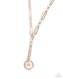 Paparazzi Falling For A Shooting Star - Rose Gold Necklace