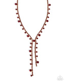 Paparazzi Glittery Getaway - Red Necklace