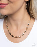 Paparazzi Sharp Soliloquy - Gold Necklace