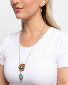 Paparazzi Force of Habit - Orange Necklace