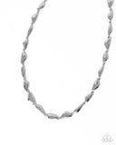 Paparazzi Sharp Soliloquy - Silver Necklace