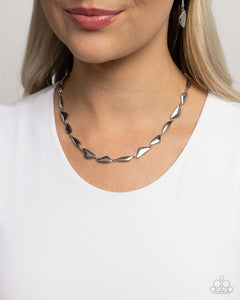 Paparazzi Sharp Soliloquy - Silver Necklace