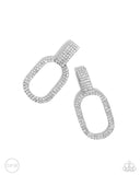 Paparazzi Guarded Glitz - White CLIP Earring