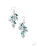 Paparazzi Flourishing Feature - Green Earring