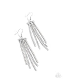 Paparazzi Tapered Team - White Earring