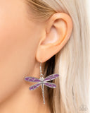 Paparazzi Dragonfly Descent - Purple Earring