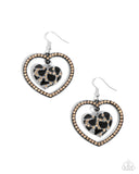 Paparazzi Leopard Love - Black Earring