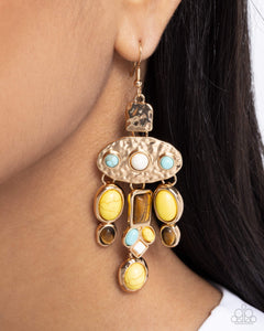 Paparazzi Inspired Interval - Yellow Earring