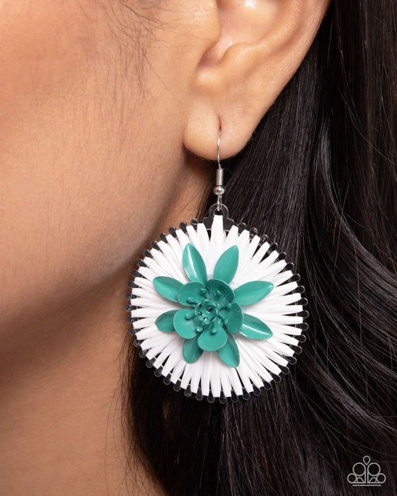 Paparazzi Dancing Daydream - Green Earring