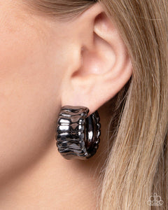 Paparazzi Seamless Sass - Black Earring