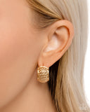 Paparazzi Hammered Heaven - Gold Earring