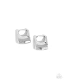 Paparazzi Square Symmetry - Silver Earring