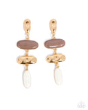 Paparazzi Secretive Shimmer - Brown Earring