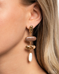 Paparazzi Secretive Shimmer - Brown Earring