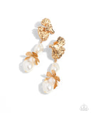 Paparazzi Profound Pearls - Gold Earring