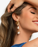 Paparazzi Profound Pearls - Gold Earring
