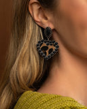 Paparazzi Whimsical Wrangler - Black Earring