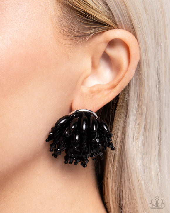 Paparazzi Sunset Shower - Black Earring