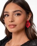 Paparazzi Showstopping Silhouette - Red Earring
