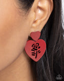 Paparazzi Showstopping Silhouette - Red Earring