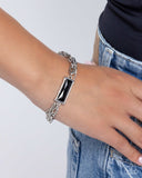 Paparazzi Grungy Gait - Black Bracelet