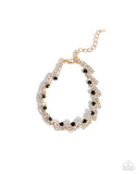 Paparazzi Fateful Finish - Black Bracelet