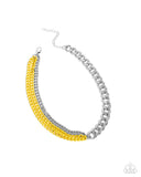 Paparazzi Tinted Tension - Yellow Necklace