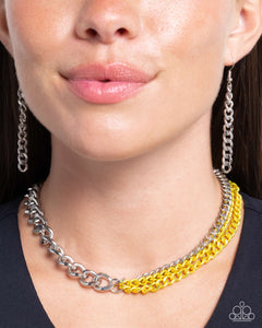 Paparazzi Tinted Tension - Yellow Necklace