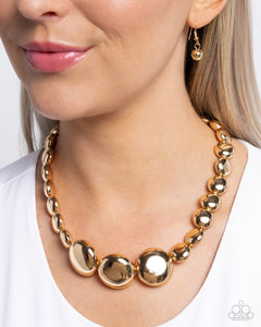 Paparazzi Reflective Roar - Gold Necklace