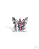 Paparazzi Brash Butterfly - Pink Ring