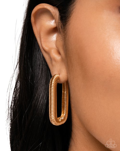 Paparazzi Spiral Supply - Gold Earring