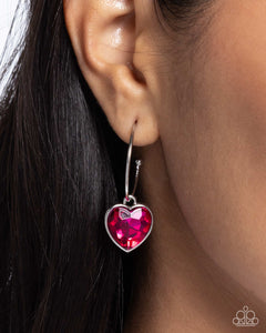 Paparazzi Diamond of the Night - Pink Earring