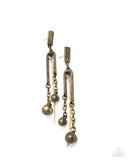 Paparazzi Authoritative Admiration - Brass Earring