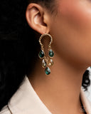 Paparazzi Highest Grade - Green Earring