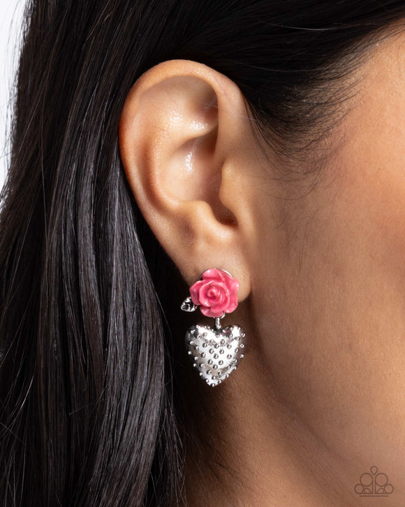 Paparazzi Girly Grade - Pink Earring