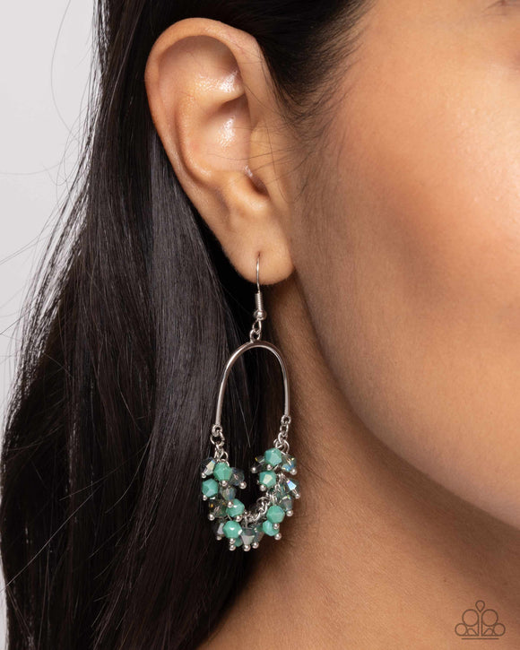 Paparazzi Chandelier Check - Green Earring