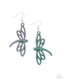 Paparazzi Dapper Dragonfly - Green Earring