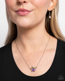 Paparazzi Tulip Drops - Purple Necklace