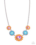 Paparazzi Floral Facade - Orange Necklace