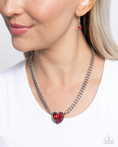 Paparazzi Tasteful Triad - Red Necklace