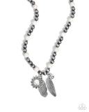 Paparazzi Steady Stones - White Necklace