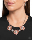 Paparazzi Vulnerable Vacation - Orange Necklace