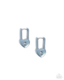 Paparazzi Pampered Padlock - Blue Earring