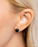 Paparazzi Sweetheart Stunner - Black Earring