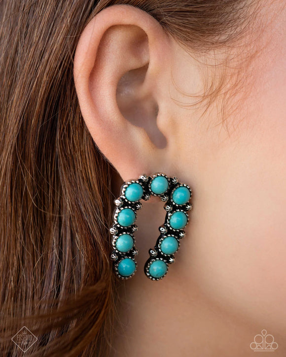 Paparazzi Wild West Wonder - Blue Post Earrings