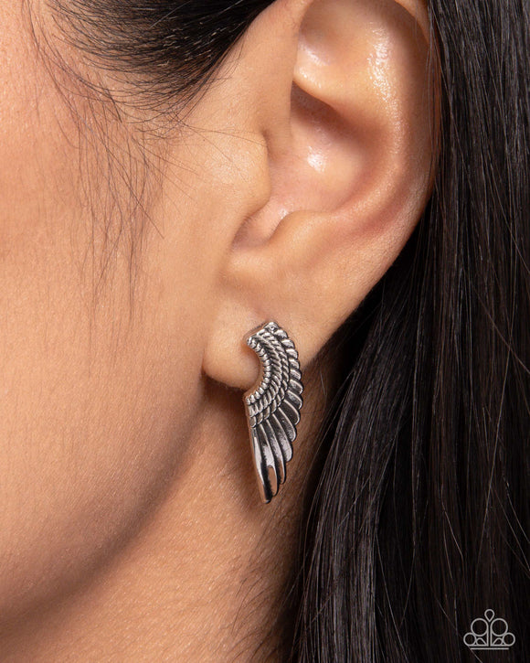 Paparazzi Angelic Altitude - Silver Earring