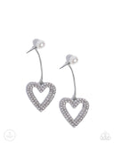 Paparazzi Valentines Vision - White Earring