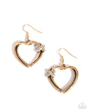 Paparazzi Crisscross Courtship - Gold Earring